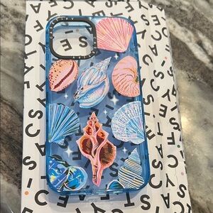 Casetify Blue and Pink Seashell Phone Case